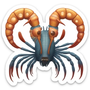 Prehistoric Anomalocaris sticker