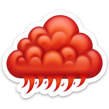 Nube roja sticker