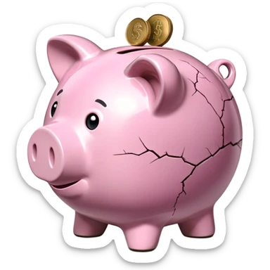 piggy bank representing savings sticker