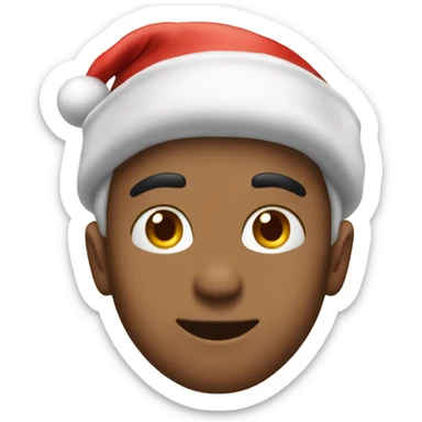 Sameer with Santa cap sticker