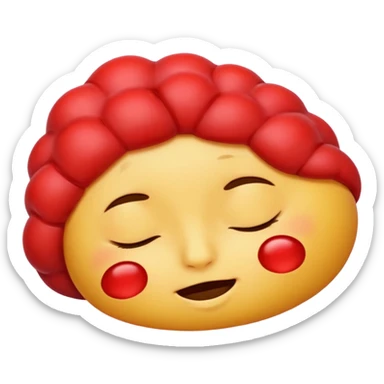 Berry emoji sleeping sticker