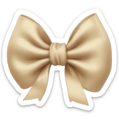 Beige bow sticker