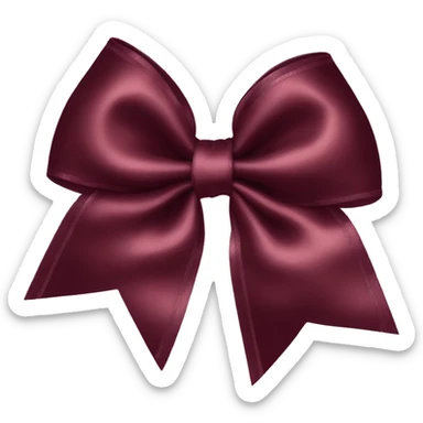 Burgundy satin bow sticker