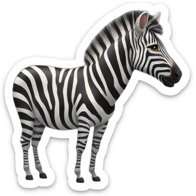 Zebra who’s stripe were blown off sticker