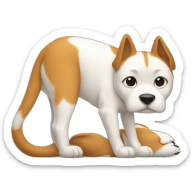 Downward-facing dog white sticker