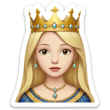 Elizabeth Woodville is the queen of York and looks like a blonde Rebecca Ferguson sticker