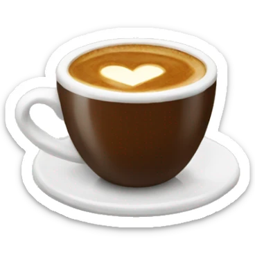 Espresso with a heart sticker