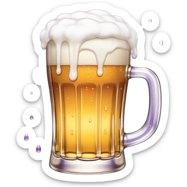 beer white and purple sticker
