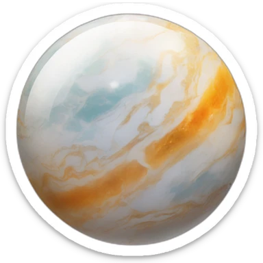 a single marble that looks like the planet mercury sticker