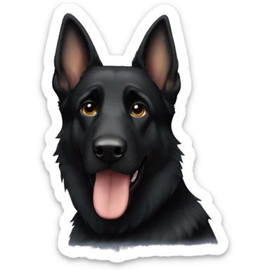 All black German shepherd  sticker