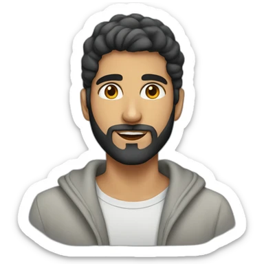 young Arab man with a thick beard sticker