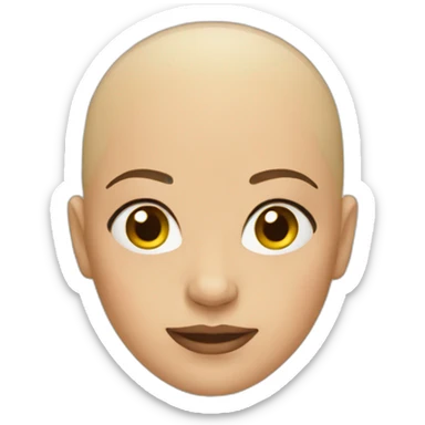 Bald woman  sticker