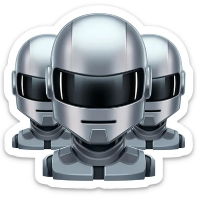 Trio dj with dj masks like daft punk sticker