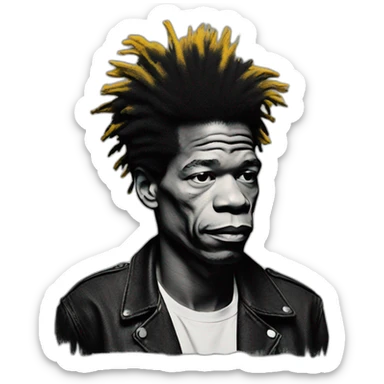 jean michel basquiat profile sticker