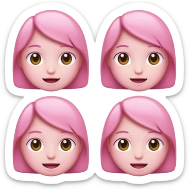 Mini emojis of pink stanley sticker
