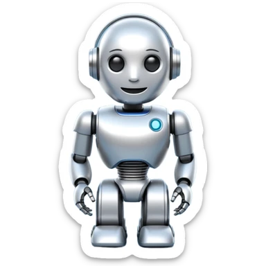 3D AI Robot Mascot - Chatbot Iconemoji sticker