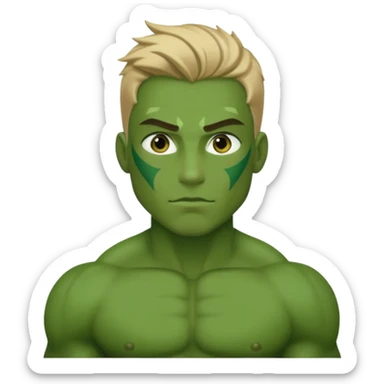 Strong Hulk emoji style sigma boy sticker