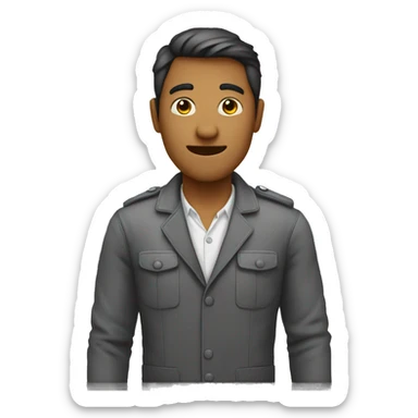 homme debout claque doigt sticker