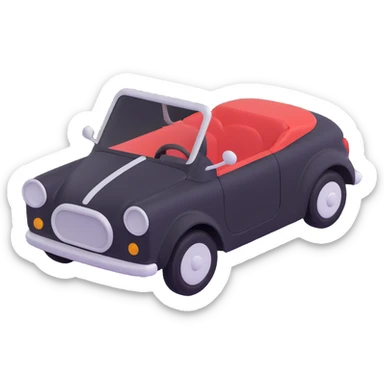 kid's car, small and playful sticker