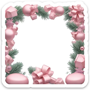 pastel pink christmas reef sticker