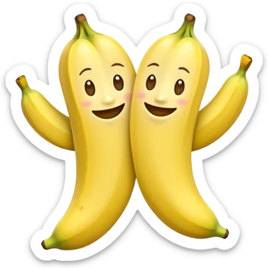 Bananas, in pjs sticker