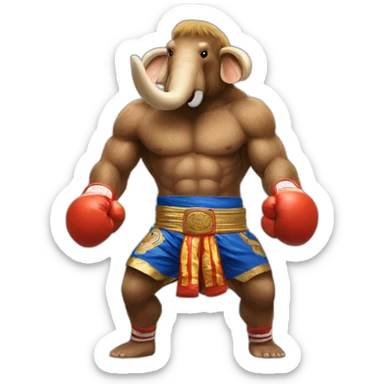 Mammoth  muay thai  sticker