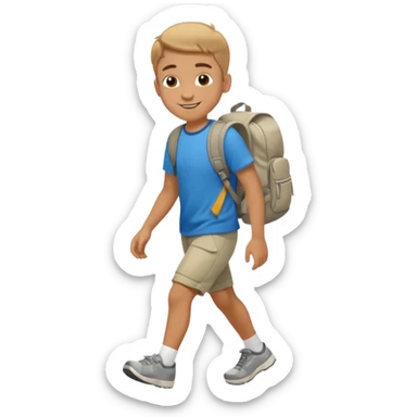 boy going home sticker