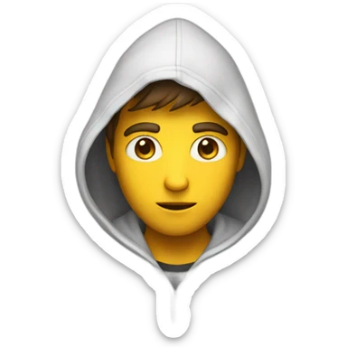 A mystery guy in hoodie sticker