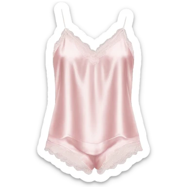 Light pink silk camisole pjs sticker