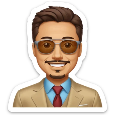 happy tony stark sticker