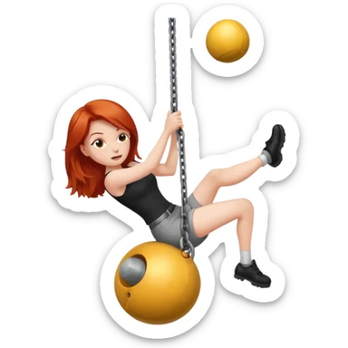 Redheaded wrecking ball sticker