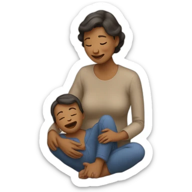 Maman qui crie sur son fils sticker
