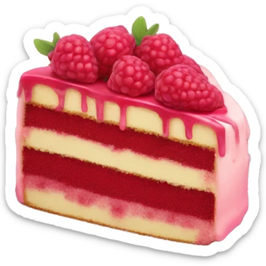 red raspberry cake sticker