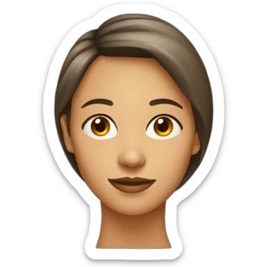 full-face female profile with a hump in the nose sticker