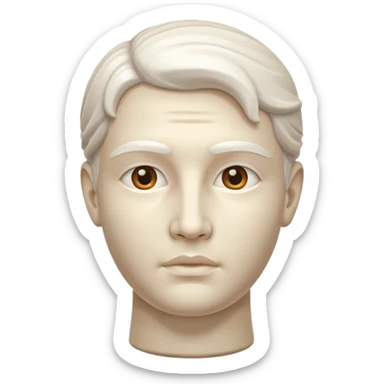 marble sculpture head sticker