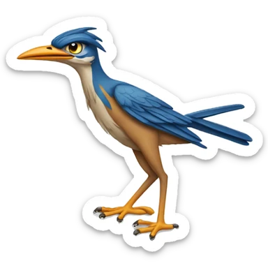 road runner holding a banner sticker