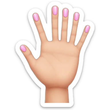 Pinky finger with long nail sticker