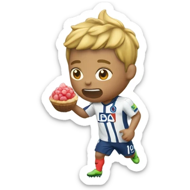Mbappé qui mange une glace  sticker