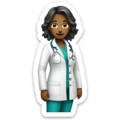Veterinarian girl sticker