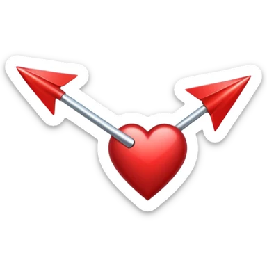 red arrow with heart sticker