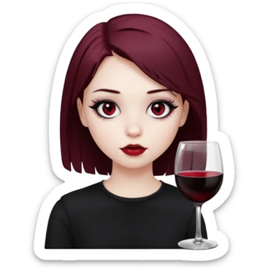 Bebendo vinho  adolescente emo sticker