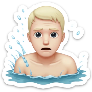 man drowning sticker