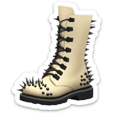 platform boots gothic with spikes sticker