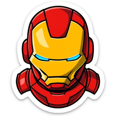 Iron Man superhero sticker