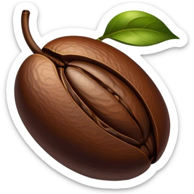 Fresh coffee bean sticker