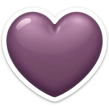 Dark mauve heart sticker