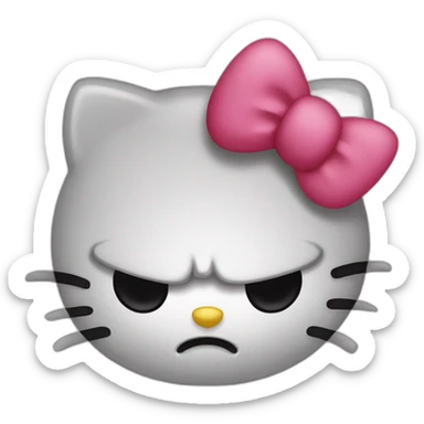 Angry hello kitty  sticker
