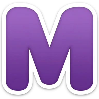 Purple M sticker