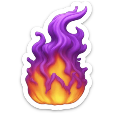 3d sthorm purple fire sticker
