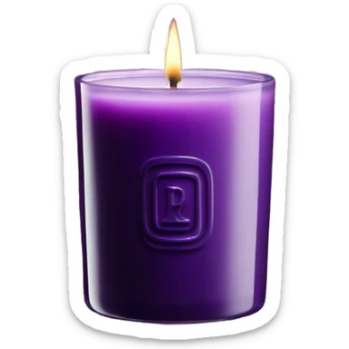 Diptyque candle purple sticker